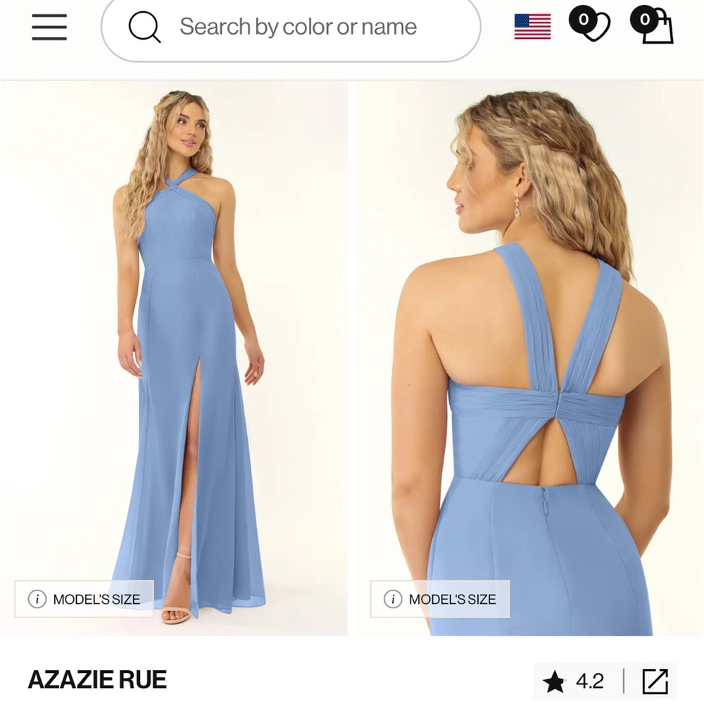 Azazie Rue Steel Blue